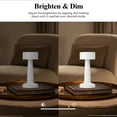thumbnail image 2 of Bell + Howell Chelsea Small Table Lamp, Touch Lamps for Bedroom, LED Rechargeable Lamp, Cordless Lamp Great for Gifting, Small Lamps for Bedroom, Lamps for Living Room, Home Décor, White, 2 of 7