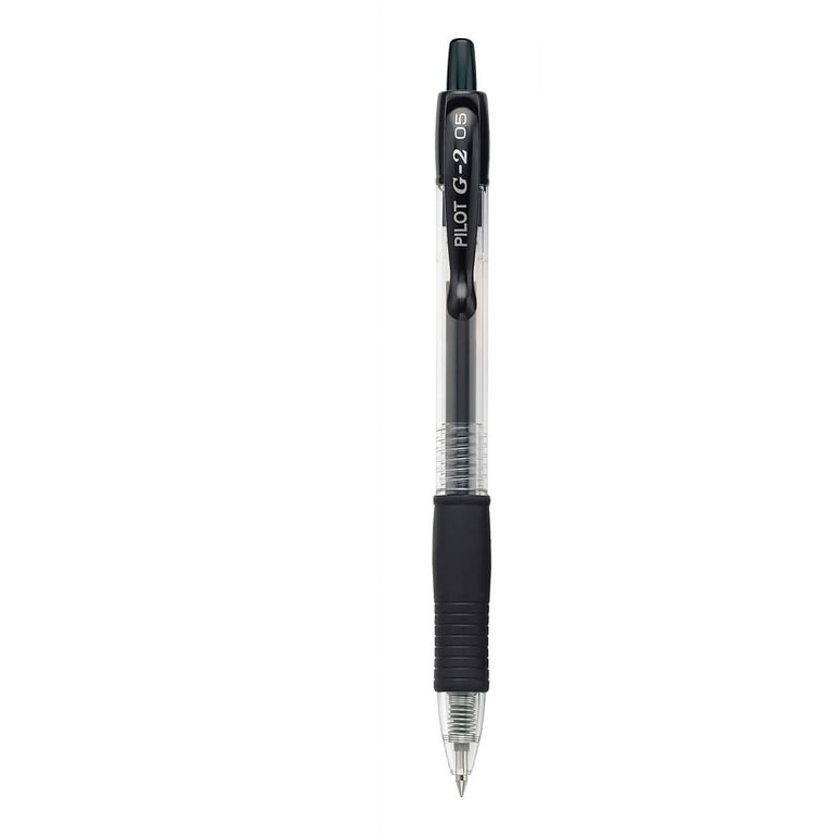Pilot G2 BCA Retractable Gel Pens, Fine Point, Black Ink, Dozen (31332)