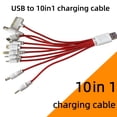 thumbnail image 3 of Cable de Carga USB 10 en 1 | Multi-Cable Colorido con Diez Puertos, Cable de Carga Universal Todo en Uno, Material de PVC, Extremo Mate, Marca UKETO, 3 of 5