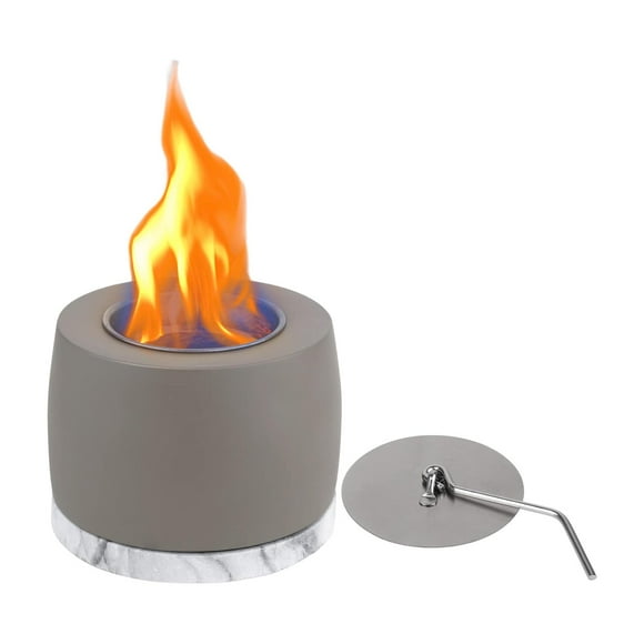veasfak Portable Tabletop Fireplace Fire Concrete Bowl Pot Centerpiece Outdoor Fireplace