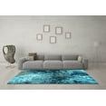 thumbnail image 3 of Ahgly Company Indoor Square Oriental Light Blue Industrial Area Rugs, 6' Square, 3 of 4