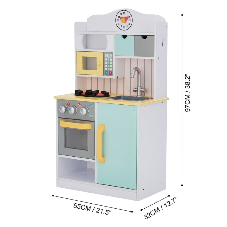 Compact Wooden Play Kitchen with Oven and Sink photo 6