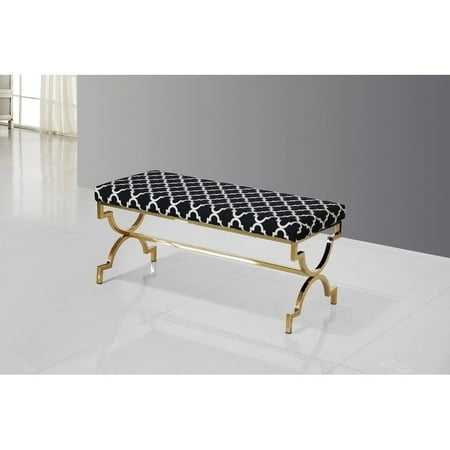 Best Master Furniture Elliot Safavieh Black with Gold Stainless Steel Base (Best Base Th 5)