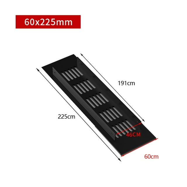 60mm Aluminium Rectangular Cabinet Wardrobe Air Vent Grille Ventilation-Cover
