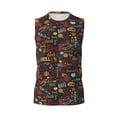 thumbnail image 6 of Lsque BBQ Barbecue Grill Print Men's Cotton Blend Sleeveless Muscle Shirts (S-3XL)- Moisture Wicking, Odor Protection, UPF 30+,XX-Large, 6 of 8