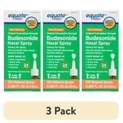 (3 pack) Equate Allergy Relief 24 Hour Non-Drowsy Budesonide Nasal Spray 32mcg, 120 sprays