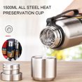 thumbnail image 3 of Fairnull 1500ml Large Capacity Stainless Steel Heat Insulated Drinking Cup Water Bottle, 3 of 8