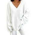 thumbnail image 4 of FASHIONWT Women V-Neck Casual Daily Home Warm Loose Two-Piece Set, 4 of 4