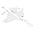 thumbnail image 1 of Conjunto de traje de baño de bikini entrecruzado con lazo lateral de color puro para mujer 2 ANGGREK  Otros, 1 of 8