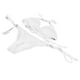 thumbnail image 4 of Conjunto de bikini entrecruzado con lazo lateral de color puro para mujer, traje de baño de 2 piezas, traje de baño para natación en la playa de verano, blanco M, 4 of 12