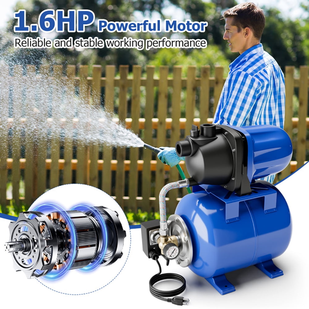 Spaco 1200 W Garden Water Pump Shallow Well Pressurized Irrigation, Outdoor Tools for Garden, Garden Care Tools-Blue