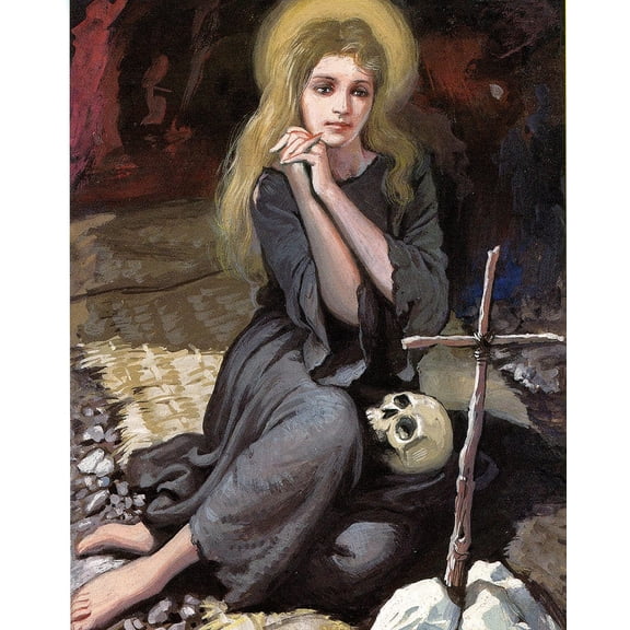 Catholic print picture - ST. MARY MAGDALENE V - 8" x 10" ready to be framed
