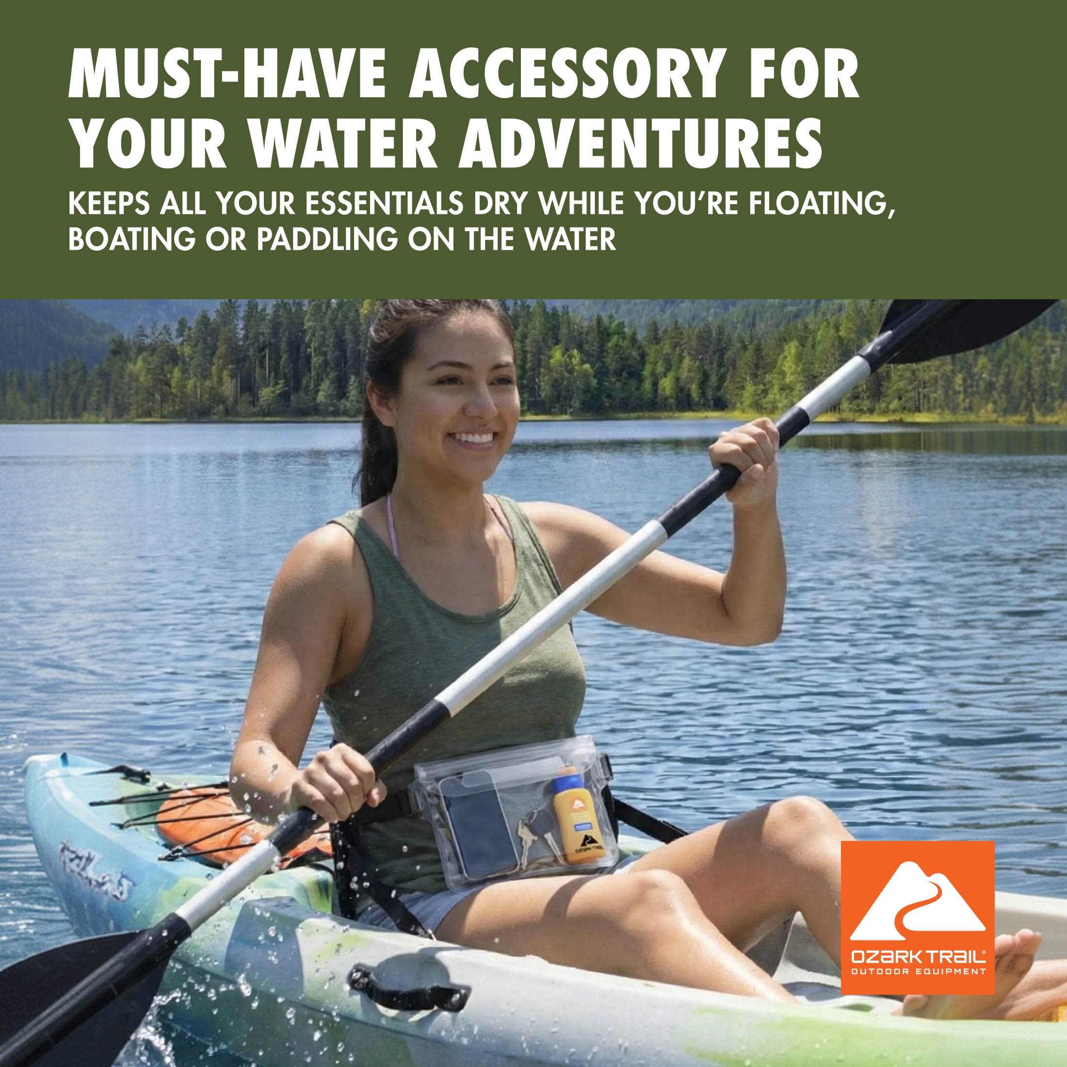 Ozark Trail Splash-Resistant On Waist Pouch with Adjustable Strap