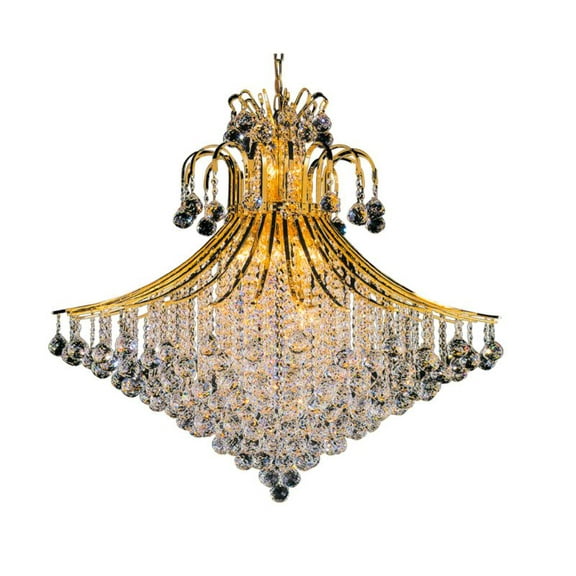 Artistry Lighting Toureg Collection 31"x35" Gold 15-Light Hanging Crystal Chandelier