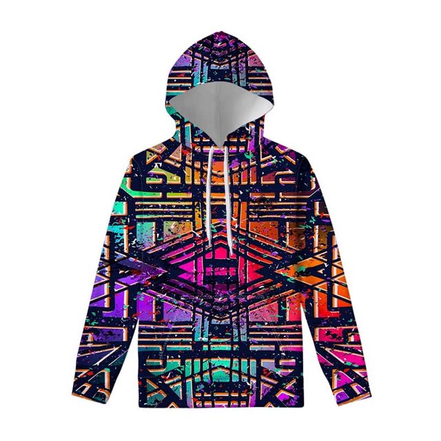 Sweat à Capuche Graphique Tribal Aztèque Ancien pour Hommes Femmes Décontracté Imprimé 3D Coloré Manches Longues Pull