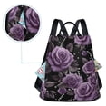 thumbnail image 7 of FORMRS Women's Travel Backpack Purse Anti-Theft Hidden Pockets Casual Shoulder Bag, Black Roses, 7 of 7
