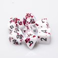 thumbnail image 3 of D&D(fuchsia) Ensemble de dés avec Rouleau Irrégulier Points Rouges Ensanglantés dés de Jeu de Rôle en Polyèdre Ensemble de dés D20 de 7 Dungeons et Dragons, 3 of 5