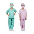 thumbnail image 2 of Ropa de médico para niños, ropa de enfermera, ropa de bata blanca para cirugía, ropa de laboratorio para jardín de infantes, ropa de juego profesional, 2 of 6