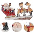 thumbnail image 5 of Decoración navideña Artesanías de resina Decoración de ventanas Dibujos animados Elk Papá Noel Trineo Coche (1 unidad, colores mezclados), 5 of 5