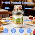 thumbnail image 6 of MOJINO Overnight Oats Containers with Lids, Dual-Layer Glass Meal Prep Jars with Airtight Aluminum Lids, Dry & Wet Separation Food Jars for Yogurt, Cereal, Chia Pudding & Fruit, 6 of 8