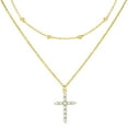 thumbnail image 6 of SKQIT Layered Cross Necklace for Women,14K Gold Plated Plated Choker Necklaces for Women Stack Simple Cross Pendant Necklaces Jewelry for Women Trendy, 6 of 6