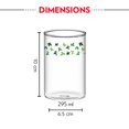 thumbnail image 2 of Artisan Sage Medium Drinking Glass Set Of 6 - 295ml Each, Clear | Borosilicate Glass Tumblers For Water, Cold Drinks - Flame Proof, Microwave & Dishwasher Safe | Ideal For Dailyuse & Gifting, 2 of 5