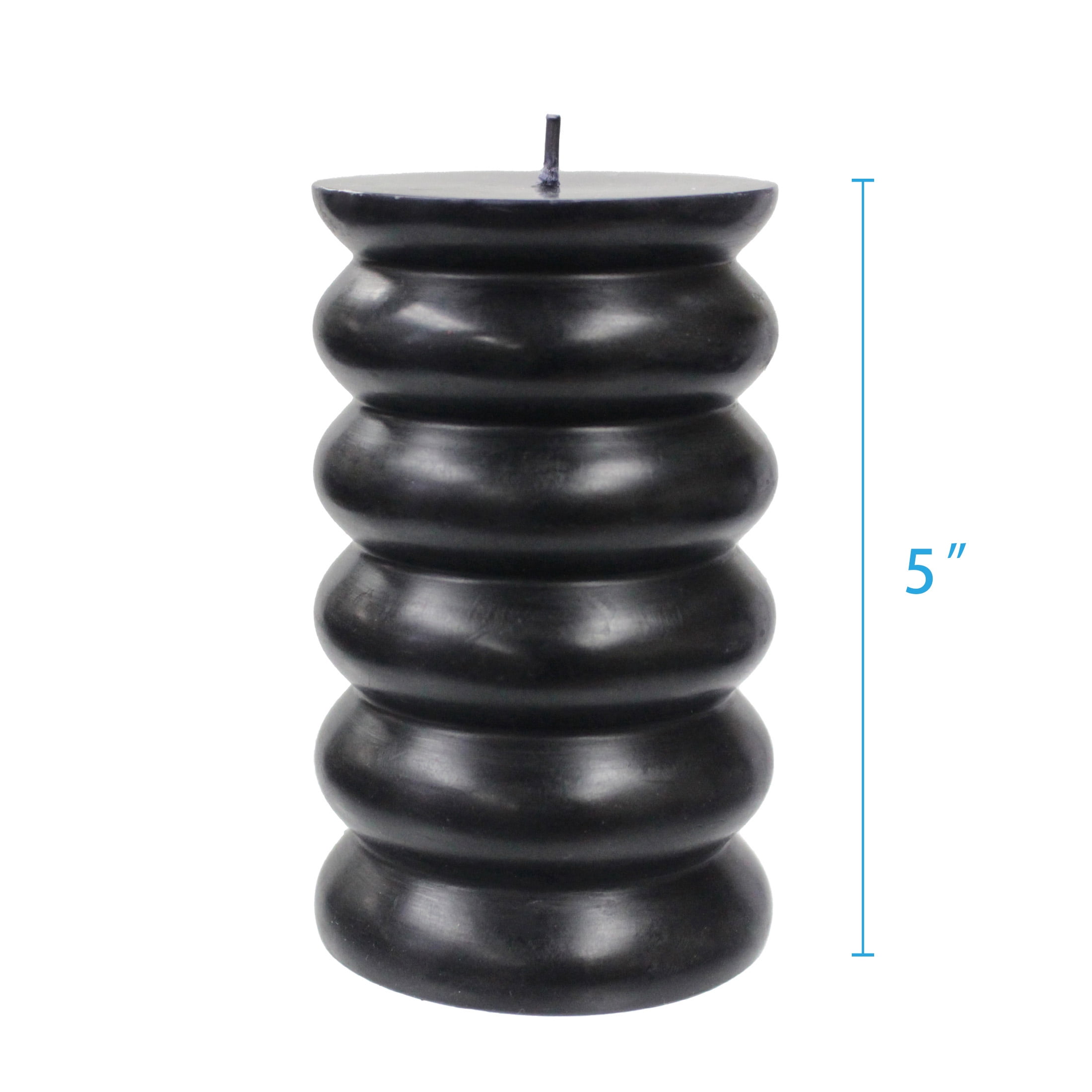 Better Homes & Gardens Unscented Bubble Pillar Candle, 3x5 Inches, Black