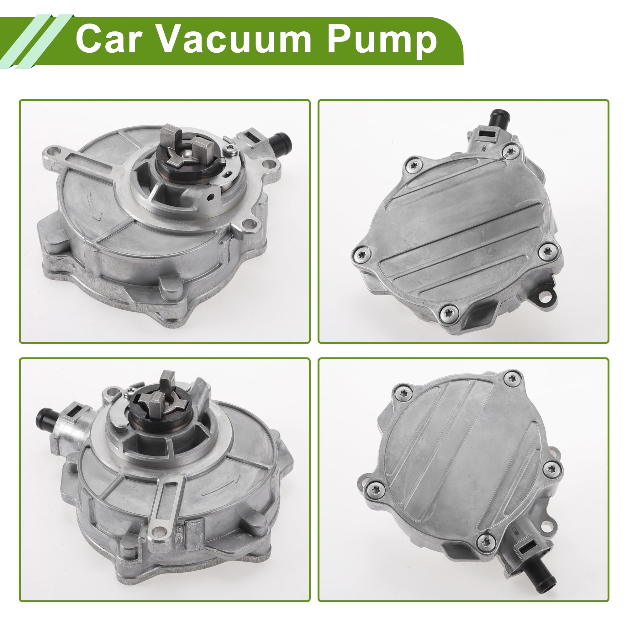 Unique Bargains Brake Vacuum Pump No.06E145100AA Engine Vacuum Pump for Audi A4 Quattro V6 3.2L 2009 Aluminum Alloy Silver Tone 1 Pc