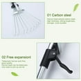 thumbnail image 6 of XYKA Telescopic Garden Rake Adjustable Extendable Hand Rake for Leaves Grass and Debris Lightweight Durable Patio Lawn Yard Tool with Comfort Grip Extends up to 74cm Perfect for Narrow Beds Borders, 6 of 8
