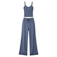 thumbnail image 4 of Favoffer Two Piece Sets for Women Lace Cami Top and Trousers Set Casual Summer Outfit Matching Loungewear Set, 4 of 6
