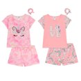 thumbnail image 1 of BTween Girls 4 Pack Sleep Shirt Shorts & Scrunchie Lounging Summer Sleepwear Pajama Set - Unicorn & Love, Size 16, 1 of 1