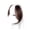 Brown black, variant on Wavy Side Bangs Hair Wigs 2-Piece Set - Clip-In Synthetic Hair Extensions for Women
