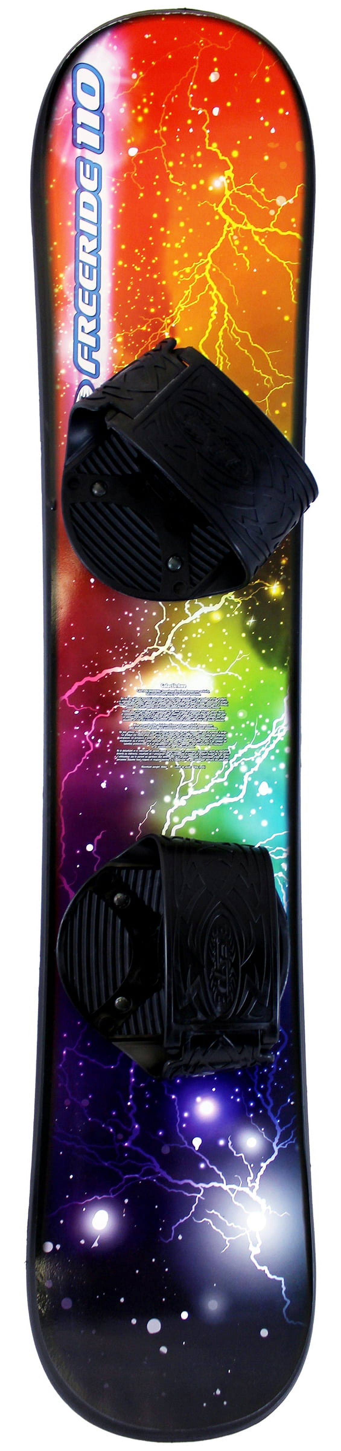 EMSCO Freeride 110 cm Snowboard for Kids With Adjustable Bindings & Stylish Graphics