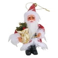 thumbnail image 3 of Decoración Colgante para árbol de Navidad, Adorno Navideño, Novedad, Estatuilla de Papá Noel, Colgantes, Accesorio para Festival de año Nuevo Sombrero estampado rojo, 3 of 8
