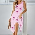 thumbnail image 4 of Ovzne Robes pour Femmes Robe Femme Mode Été Plage Imprimé Poches Débardeur Col Rond Sans Manches Débardeur Robes Robe de Printemps Imprimée Liquidation, 4 of 6