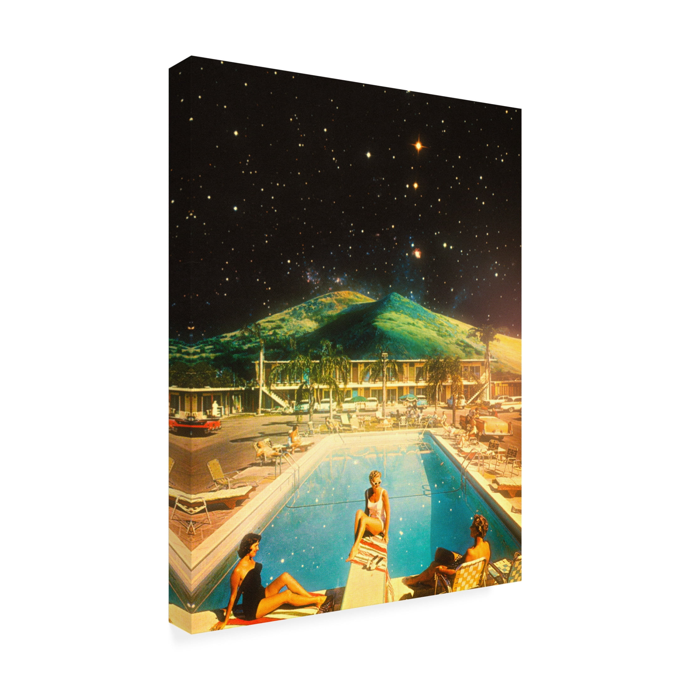 Trademark Fine Art Taudalpoi Space Pool Canvas Wall Art