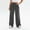 Dark Gray, variant on JUSLIO Pants for Women Sweatpants High Waist Elastic Waist Solid Casual with Pockets Wide leg Pants L