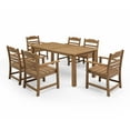 thumbnail image 7 of Kevinplus HIPS Patio Furniture Dining Chair and Table, 7 Pieces(6 dining chairs+1 dining table) Backyard Conversation Garden Poolside Balcony TEAK, 7 of 7