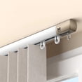 thumbnail image 1 of Tringles à Rideaux Silencieuses Rails de Rideaux de Plafond Rails de Rideaux Robustes Séparateur de Pièce Rail de Rideau Installation Facile pour Rideaux-salon Chambre (Blanc, 1m (3.3 Pieds)), 1 of 6