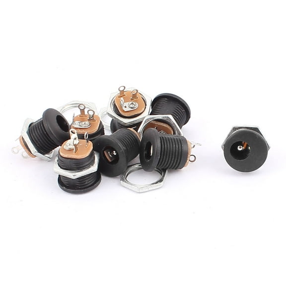 8Pcs 5.5mmx2.1mm DC Power Supply Jack Socket Outlet Female Panel Mount Connector