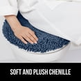 thumbnail image 5 of GORILLA GRIP Toilet Lid Cover, Machine Washable Chenille Bathroom Seat Covers, 19.5x18.5, Navy Blue, 5 of 10