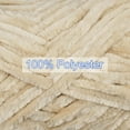 thumbnail image 5 of Uxcell 1 Skein Velvet Yarn Chenille Yarn 100g/3.5oz 87 Yards 6# Super Bulky Polyester Soft Blanket Yarn Beige, 5 of 6