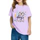 thumbnail image 1 of Fiudx Camiseta para Niños, Mezcla de Poliéster Suave, Cuello Redondo, Manga Corta, Cómoda, Uso Diario Informal, Estilo Niño/Niña, Lavado a Mano., 1 of 7