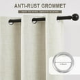 thumbnail image 5 of Natural 100% Blackout Linen Curtains for Bedroom Black Out Curtains 84 Inch Long 1 Panel Extra Wide Farmhouse Window Curtain for Living Room ,Grommet Room Darkening Drapes,100" W x 84" L, 5 of 18