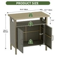 thumbnail image 6 of Uforic Patio Wicker Bar Table, Outdoor Wicker Storage Cabinet, Bar Counter Table, Deck Box - Brown, 6 of 9