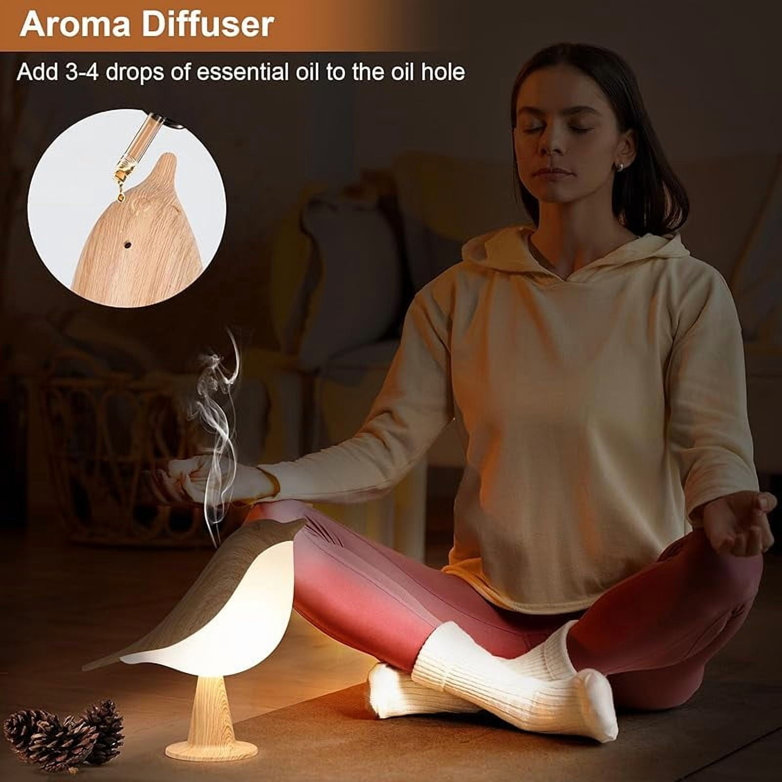 KUCASI Bird Table Lamp, Small Desk Lamp Cordless Touch Dimmable Night Light with 3 Color Temperature, Cute Lamps Rechargeable 2600mAh, for Bedroom Bedside Nightstand, Room Decor, Bird Gifts