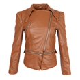 thumbnail image 2 of Chaqueta Corta de Cuero Motocicleta Mujeres Capa Corta Ajuste Delgado Suave Cómoda Elegante Sensación S Baoblaze chaqueta de las mujeres de manga larga, 2 of 8