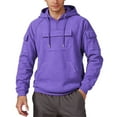 thumbnail image 1 of LUOGENLI Chandail à Capuche pour Hommes Noir Gothique Mode Automne Hiver Chaud Décontracté Sportif avec Multiples Poches pour Activités Extérieures Chandail à Capuche Graphique Coton Violet Taille P, 1 of 4