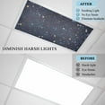 thumbnail image 4 of Blue Starry Sky Fluorescent Light Covers, Universe Space Galaxy Night Star Magnetic Light Covers for Ceiling Lights, Fluorescent Ceiling Shade Filters for Classroom Bedroom Office 4x2Ft x 2PCS, 4 of 9
