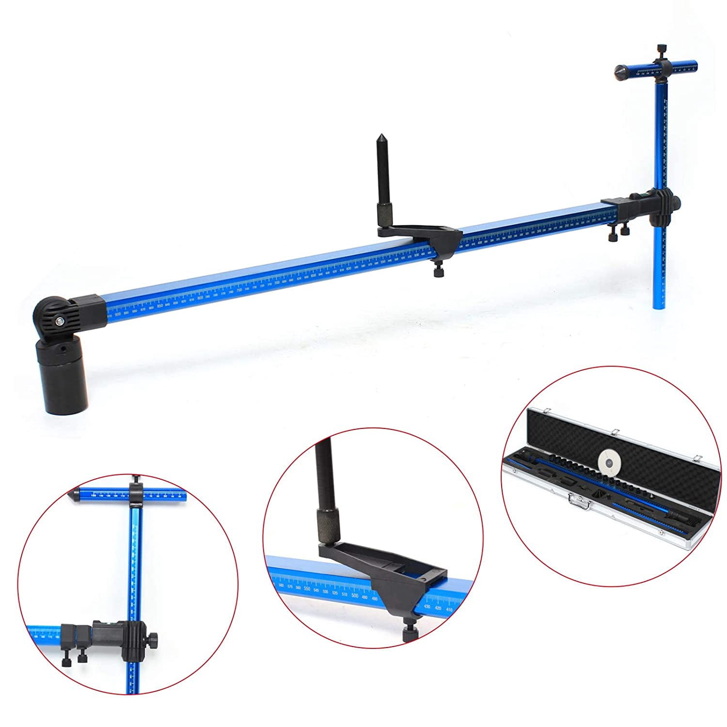 Precision Two-Dimensional Measuring Ruler General Automobile Body Frame 2D Measurement Maintenance Tool,40.15×7.87×3.9"